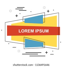 Flat geometry colorful for business