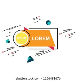 Flat geometry colorful for business