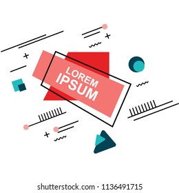 Flat geometry colorful for business