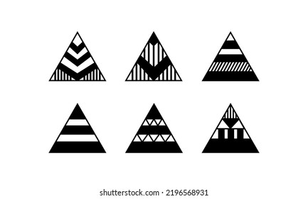 flat geometry design vector. pyramid icons. triangle abstract icons. abstract icons set. flat triangle. triangle design vector. flat abstract design. vector illustration. geometry icons.