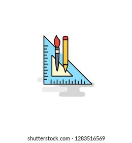 Flat Geometry scale Icon. Vector