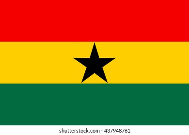 Flat Ghana flag vector background