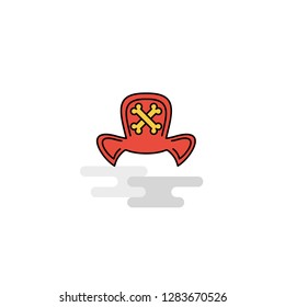 Flat Ghost cap  Icon. Vector