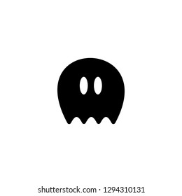 flat ghost logo