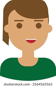 flat girl avatar portrait vector design 