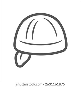 Flat girls cap object icon modern design concept isolated