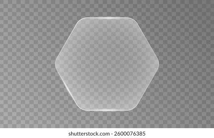 Flat glass plate realistic window mockup light effect for painting or mirror. transparent glass showcase shiny glossy plastic frame with glitter and light 3d texture panel or transparent window.