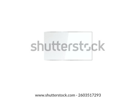 Flat glass plate, transparent banners, realistic screen glass, window mockup, clear glass showcase, glossy plastic glare frame, acrylic with glares and light, clear rectangular plate, plexiglas, 3d