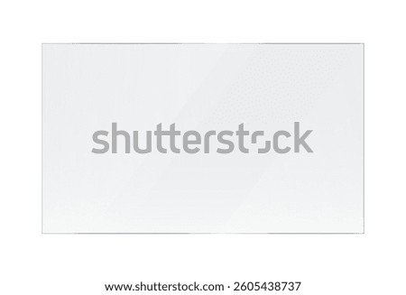 Flat glass plate, transparent banners, realistic screen glass, window mockup, clear glass showcase, glossy plastic glare frame, acrylic with glares and light, clear rectangular plate, plexiglas, 3d 