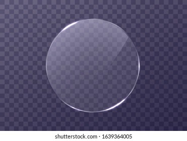 Flat glass plates set. Windows banners on transparent background.  Reflection 3d plate, clear  mirrors,  window. Glitter rectangle display Glare glass frame. Vector