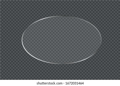 Flachglasplatten Set. Windows-Banner auf transparentem Hintergrund. Reflektion 3D Platte, klare Spiegel, Fenster. Glitzer Rechteck-Anzeige Glassglas Rahmen. Vektorillustration
