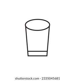 Flat glass of water icon symbol vector Illustration.