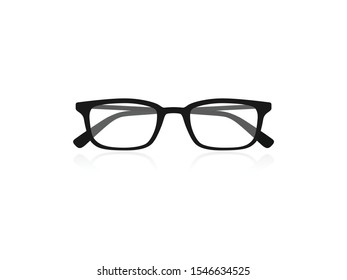 flat glasses simpe design with black frame