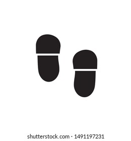 flat gliph black slipper icon. Logo element illustration. slipper design. vector eps 10 . slipper concept. Can be used in web and mobile . 
