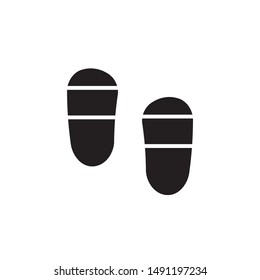 flat gliph black slipper icon. Logo element illustration. slipper design. vector eps 10 . slipper concept. Can be used in web and mobile . 