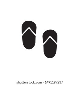 flat gliph black slipper icon. Logo element illustration. slipper design. vector eps 10 . slipper concept. Can be used in web and mobile . 