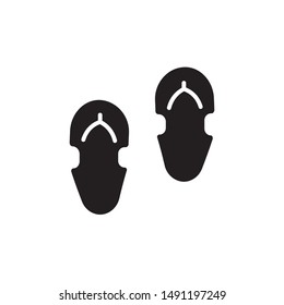 flat gliph black slipper icon. Logo element illustration. slipper design. vector eps 10 . slipper concept. Can be used in web and mobile . 