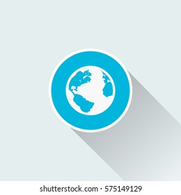 flat globe icon