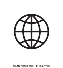 flat globe icon symbol sign, logo template, vector, eps 10
