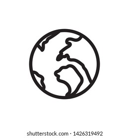 flat globe icon symbol sign, logo template, vector, eps 10