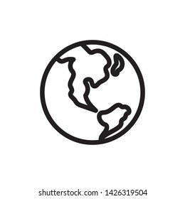 flat globe icon symbol sign, logo template, vector, eps 10