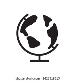 flat globe icon symbol sign, logo template, vector, eps 10