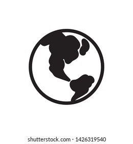 flat globe icon symbol sign, logo template, vector, eps 10