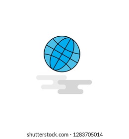 Flat Globe Icon. Vector