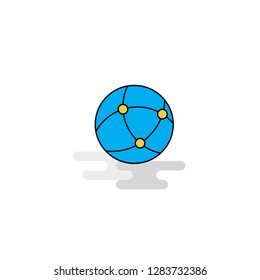 Flat Globe Icon. Vector