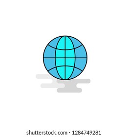 Flat Globe Icon. Vector