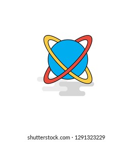 Flat Globe Icon. Vector