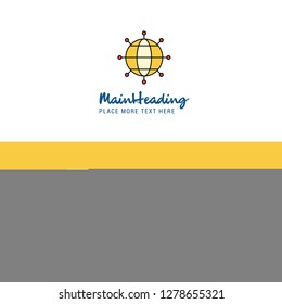 Flat Globe Logo and Visiting Card Template. Busienss Concept Logo Design