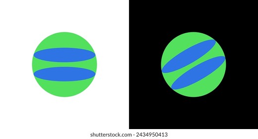 Flat globe vector logo for your business