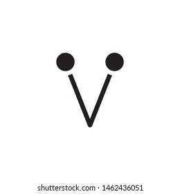 flat glyph black antenna single icon symbol sign, logo template, vector, eps 10