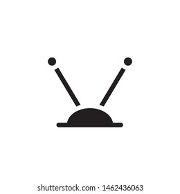 flat glyph black antenna single icon symbol sign, logo template, vector, eps 10