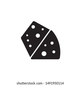 flat glyph black cheese wheel icon. Logo element illustration.cheese wheel design. vector eps 10 . cheese wheel concept. Can be used in web and mobile . 