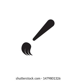 flat glyph brush paint icon. Logo element illustration. brush paint design. vector eps 10 . brush paint concept. Can be used in web and mobile .