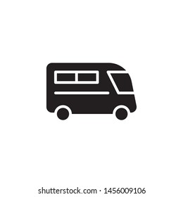 flat glyph bus icon symbol sign, logo template, vector, eps 10