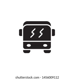 flat glyph bus icon symbol sign, logo template, vector, eps 10