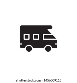 flat glyph bus icon symbol sign, logo template, vector, eps 10
