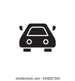 flat glyph car icon symbol sign, logo template, vector, eps 10