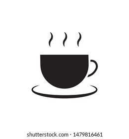 flat glyph coffee cup icon. Logo element illustration. coffee cup design. vector eps 10 . coffee cup concept. Can be used in web and mobile . 