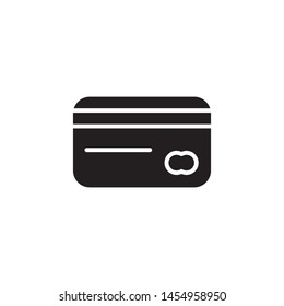 flat glyph credit card icon symbol sign, logo template, vector, eps 10