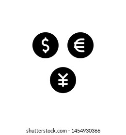 flat glyph currency icon symbol sign, logo template, vector, eps 10