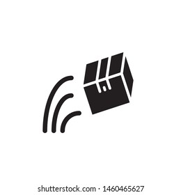 flat glyph delivery, send icon symbol sign, logo template, vector, eps 10