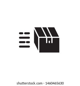 flat glyph delivery, send icon symbol sign, logo template, vector, eps 10