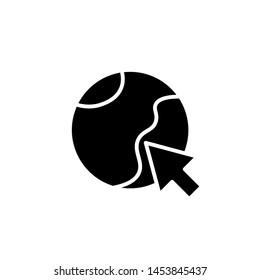 flat glyph globe icon symbol sign, logo template, vector, eps 10