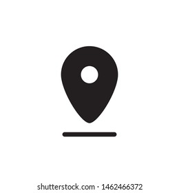 flat glyph gps, navigation, map marker, pointer location icon symbol sign, logo template, vector, eps 10