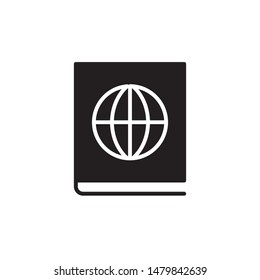 flat glyph identity card passport icon. Logo element illustration. identity card passport design. vector eps 10 . identity card passport concept. Can be used in web and mobile . 