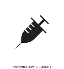 flat glyph injection icon. Logo element illustration. injection design. vector eps 10 . injection concept. Can be used in web and mobile . 